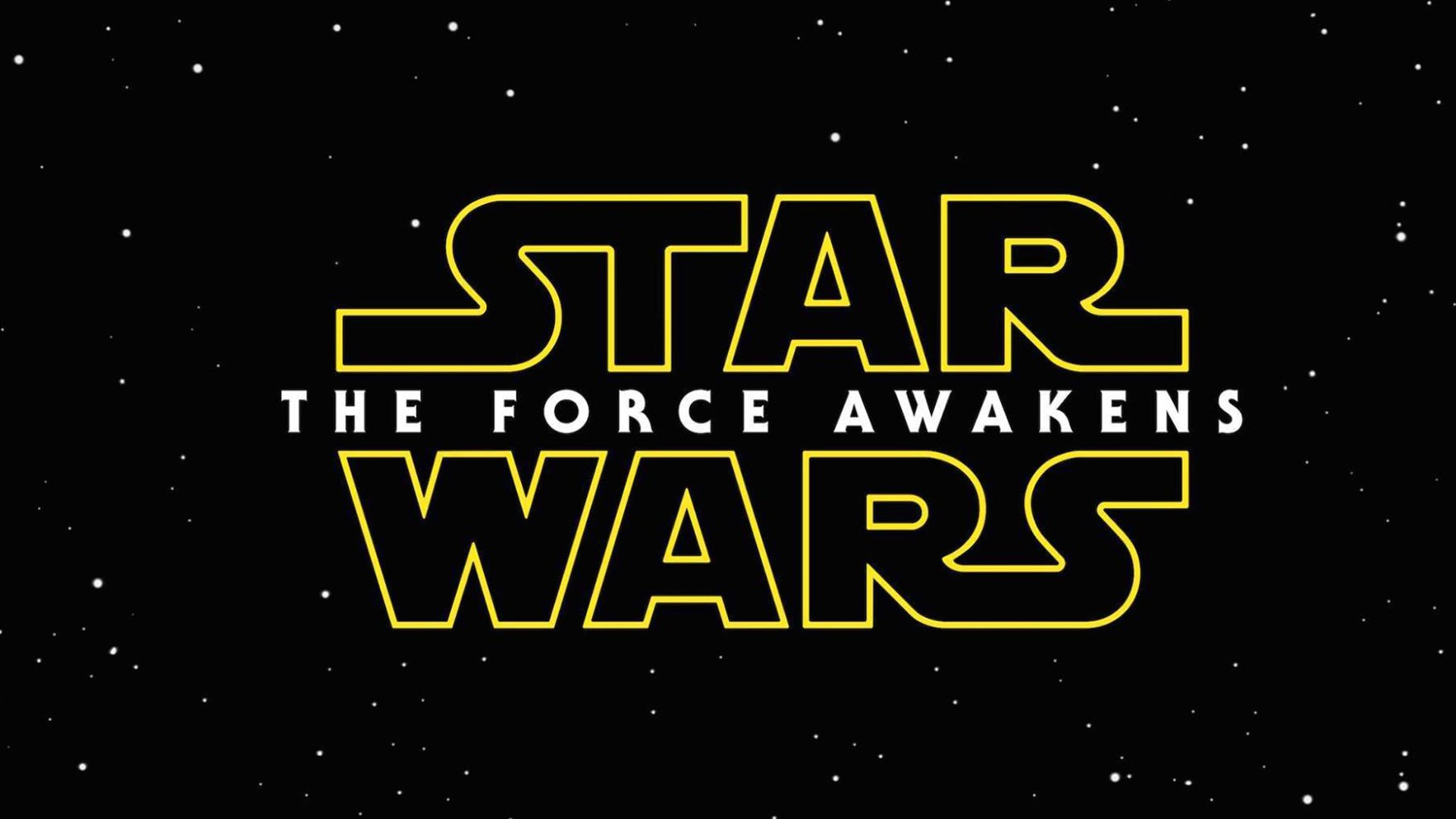 black sky of Star Wars: the Force Awakens logo