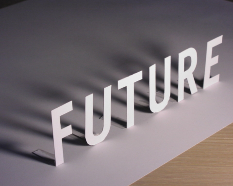 3D "Future" on a white surface