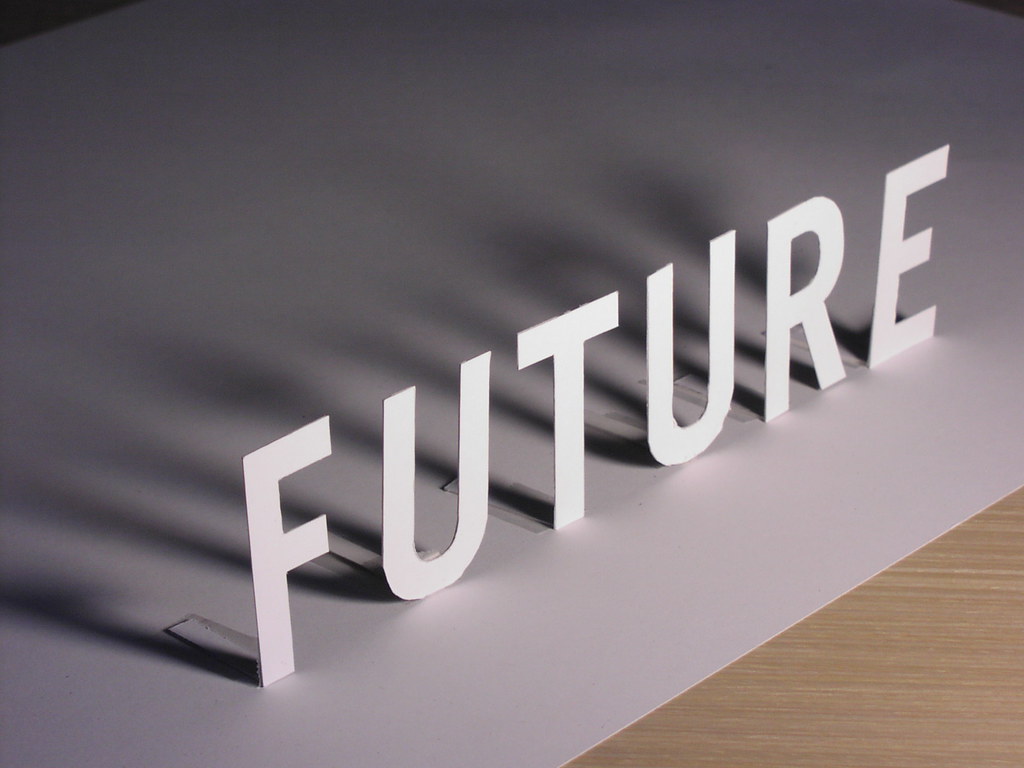 3D "Future" on a white surface