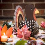 Thanksgiving table turkey decoration