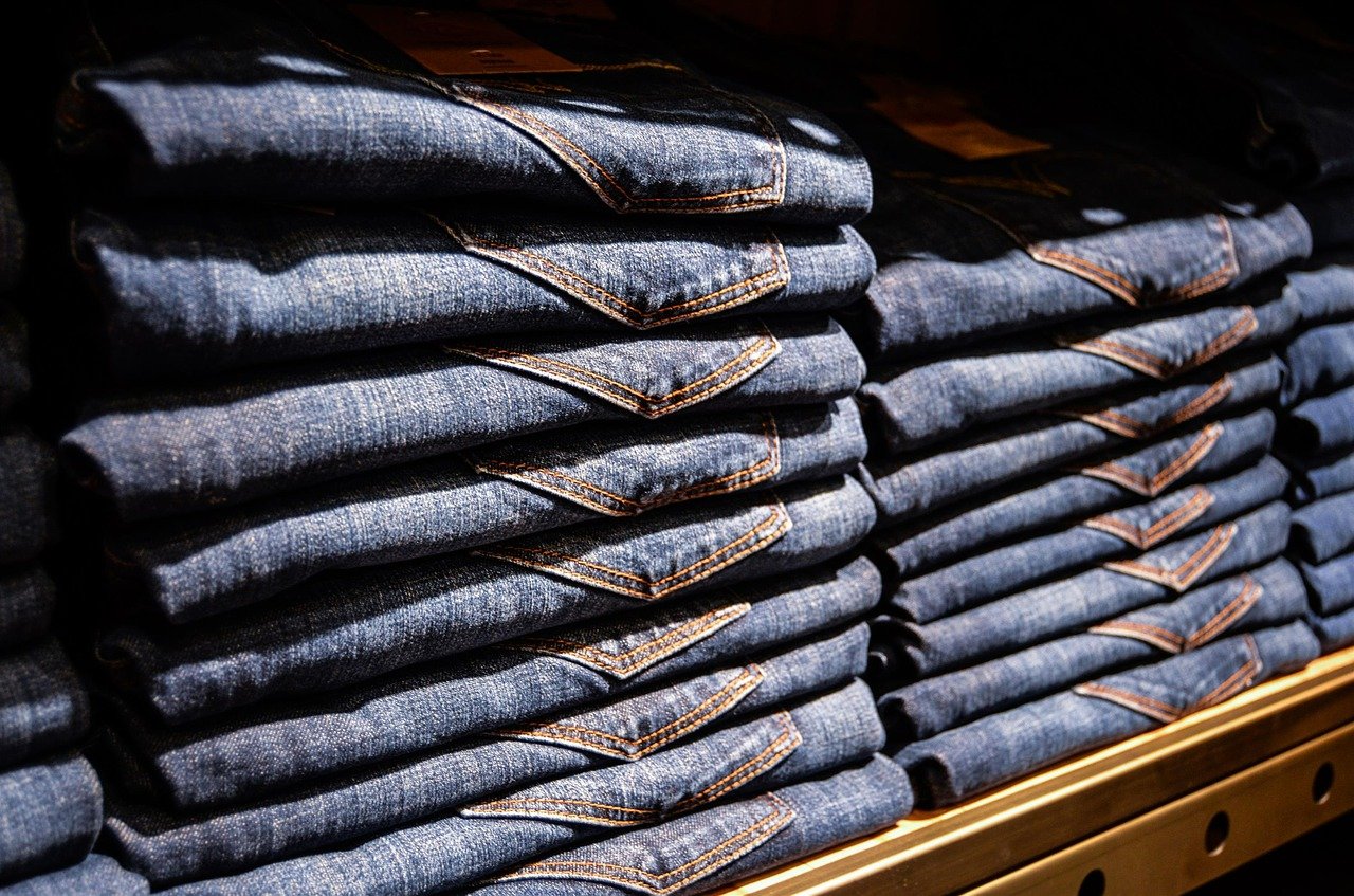 Stacks of jeans
